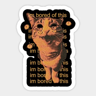 Weirdcore Aesthetic Cat Sticker